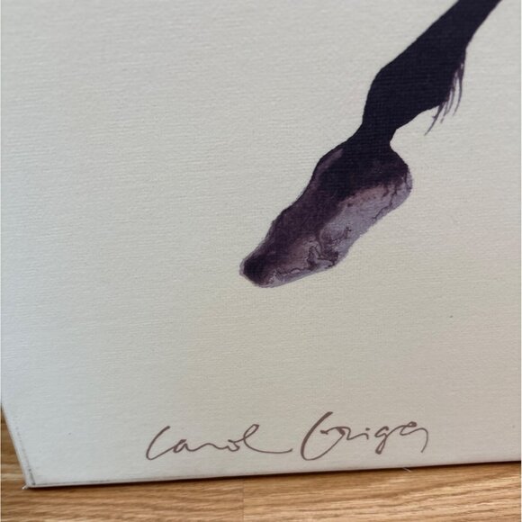 Carol Grigg Canvas Print Holding Down Windrunner Cherokee Artist Signed 38"x26" - Picture 4 of 9